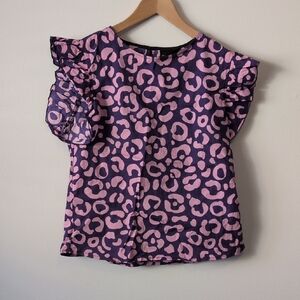 Nooworks Leopard Ruffle Top